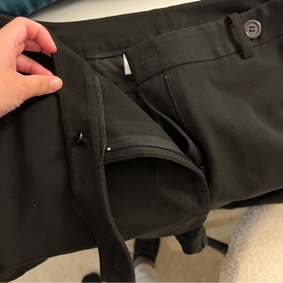Talbots Dress Pants Womens 6 Black Stretch Straight Leg Trouser Polyester Blend - Picture 9 of 15